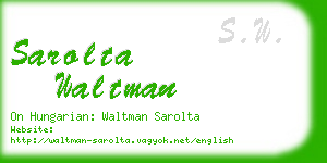 sarolta waltman business card
